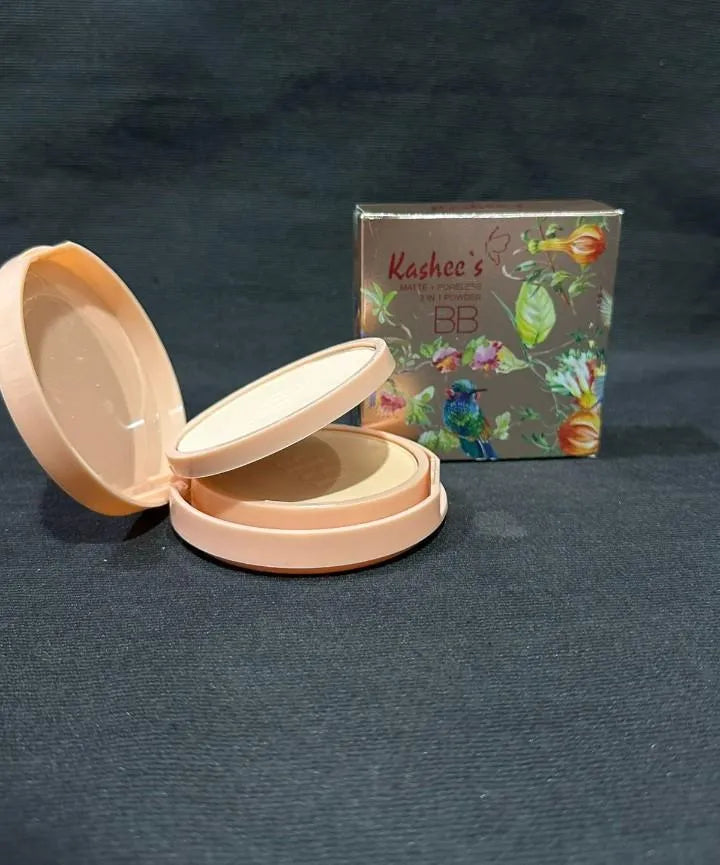 Kashees 2 In 1 Matte Poreless Face Powder Natural Shade