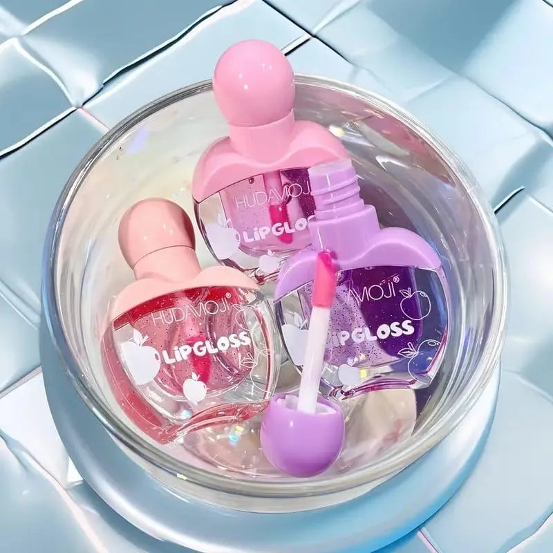 3 Pcs Huda Moji High Pigmented Lip Oil , Shades Of Pink
