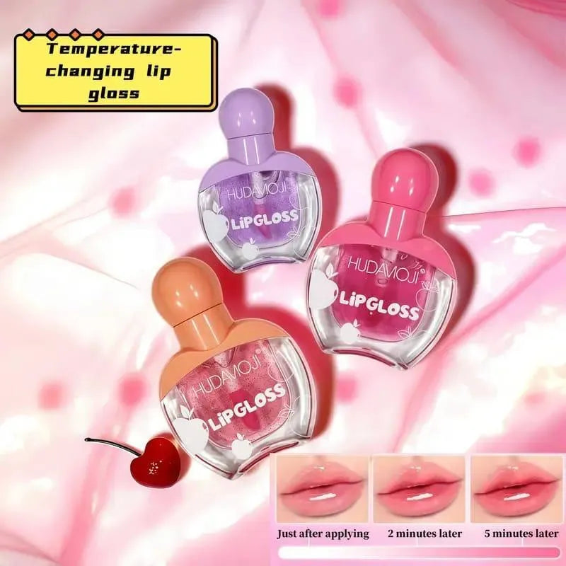 3 Pcs Huda Moji High Pigmented Lip Oil , Shades Of Pink