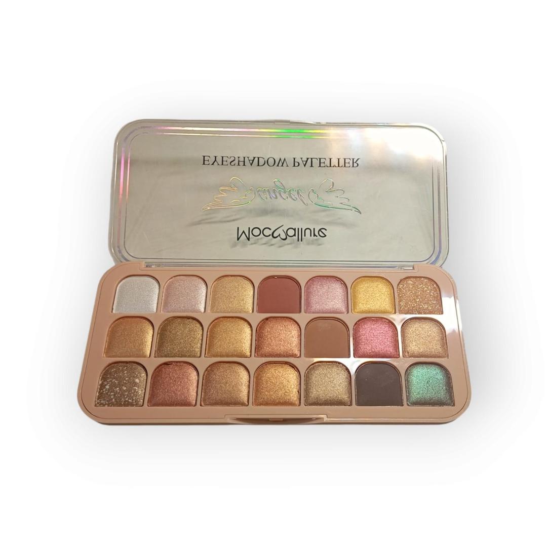 Glitter Eyeshadow Palette 18 Shades Rose Gold Mirror