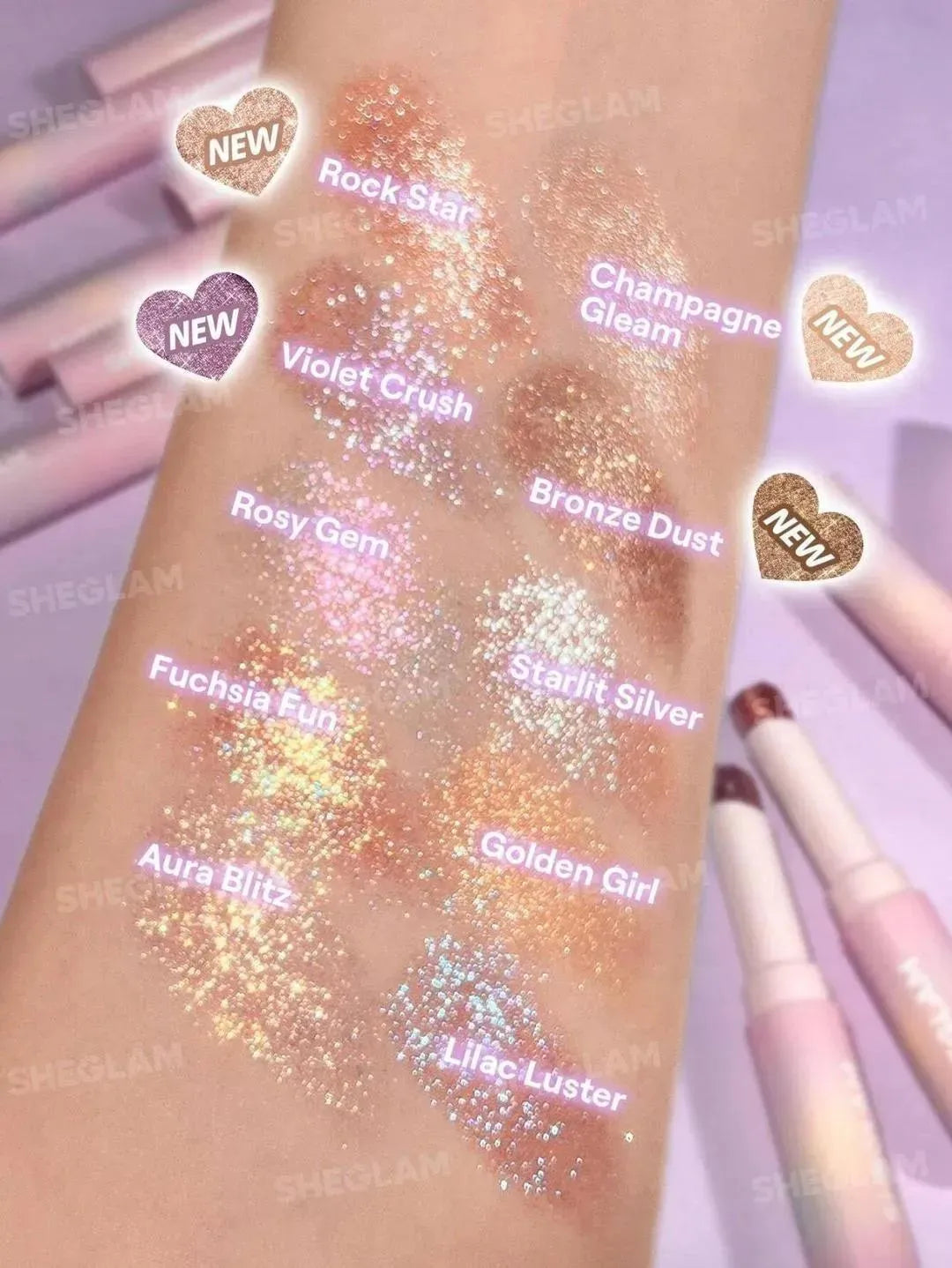 Multipurpose Glitter Highlighter Stick for Eyes & Lips
